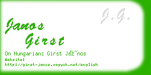 janos girst business card